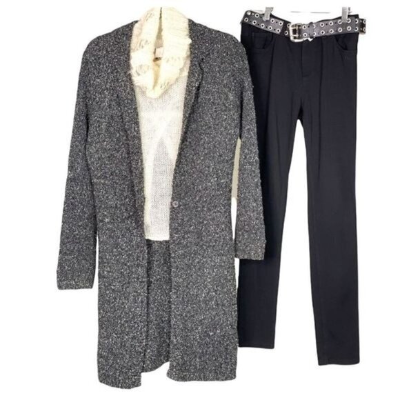 Arden B Boucle MIDI Length Cardigan Sweater - Picture 1 of 10